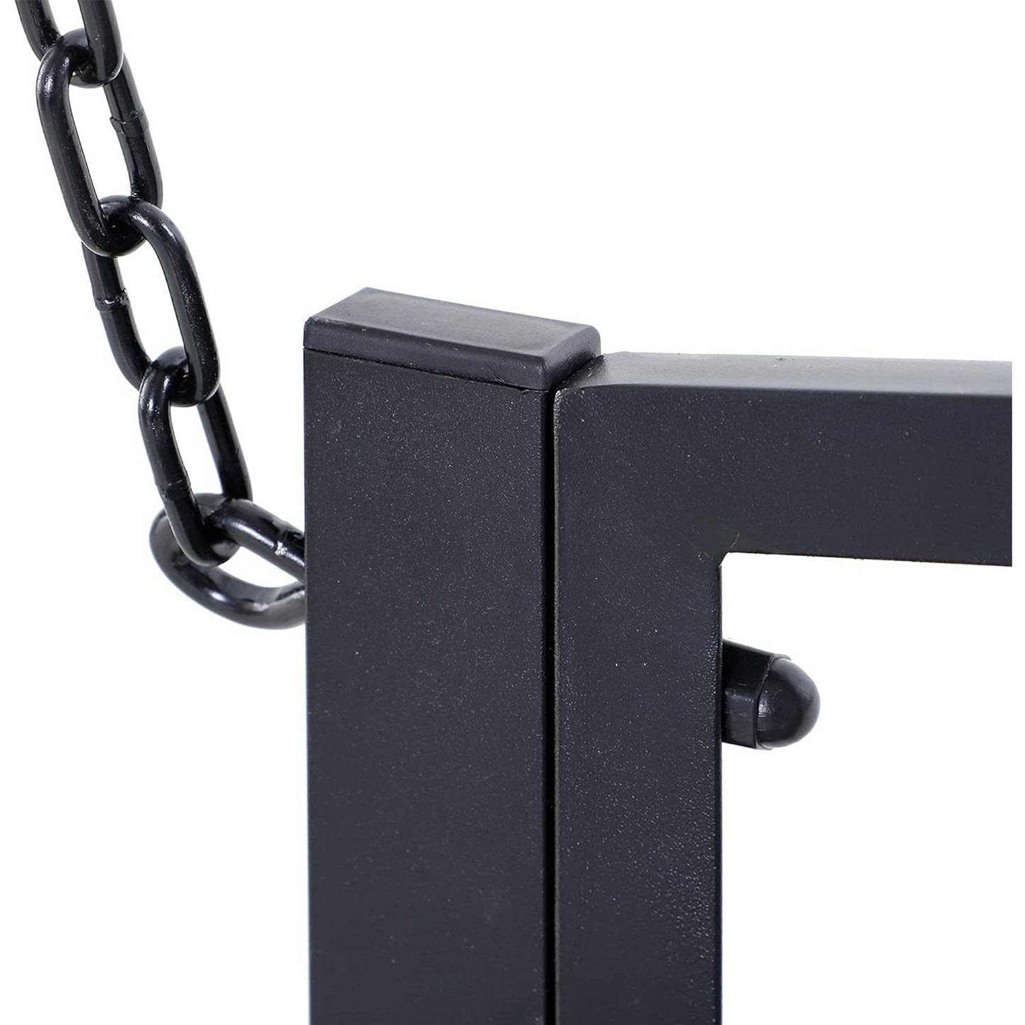 Modern Farmhouse Antique Black 2-Person Metal Outdoor Hanging Porch Swing